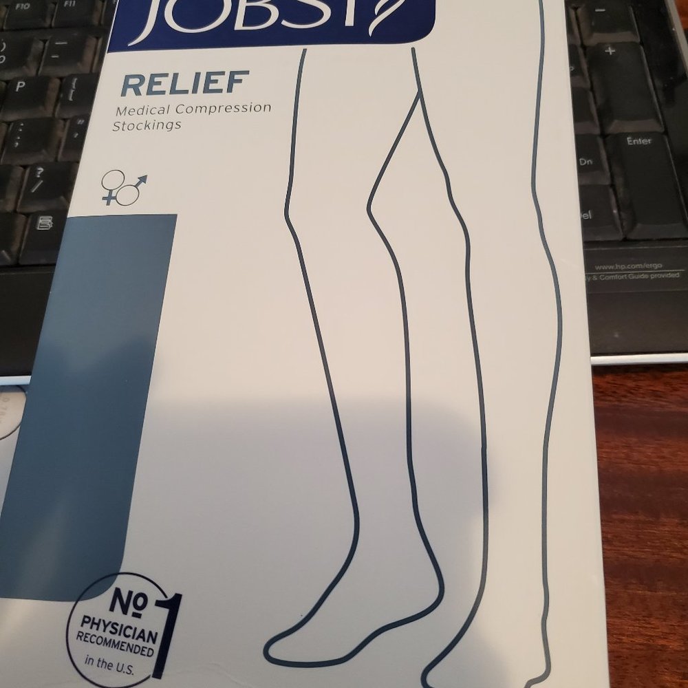 Jobst Relief Knee Highs Closed Toe  20-30mmhg black